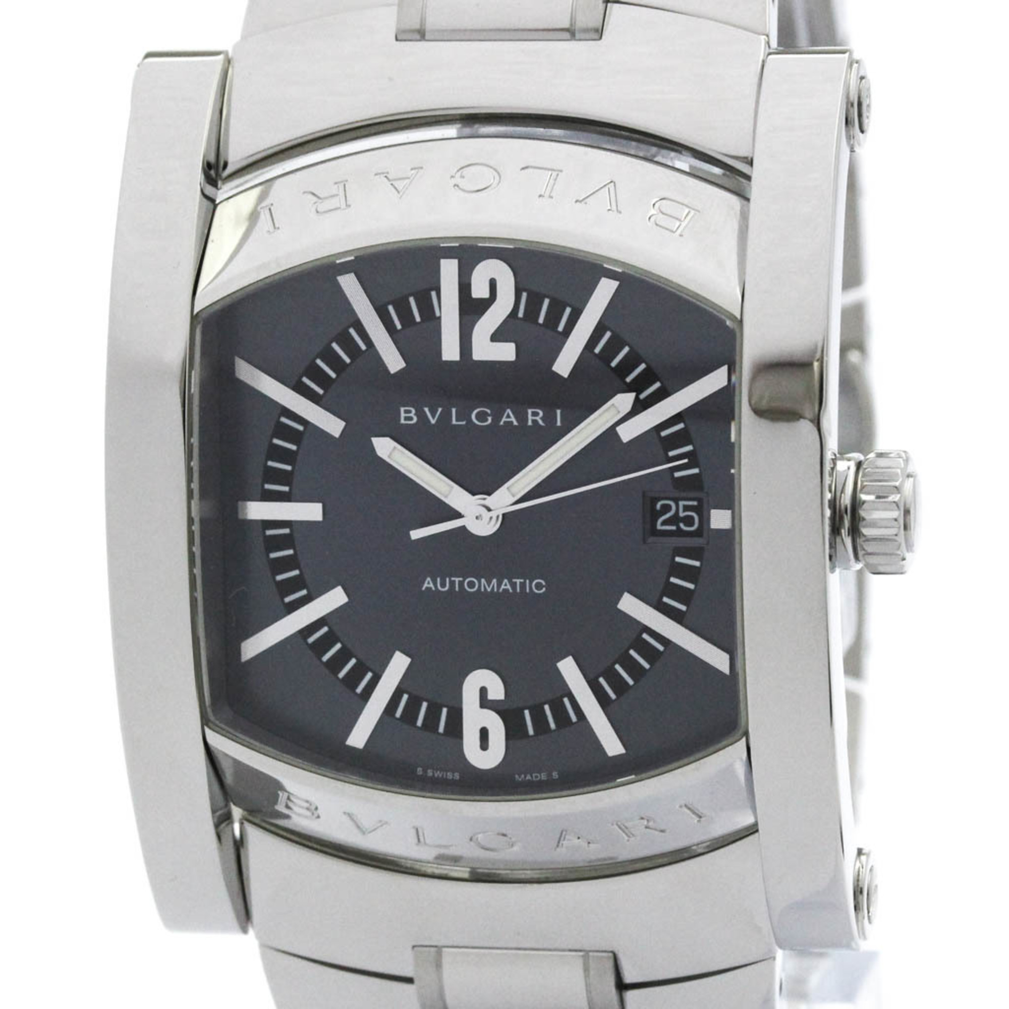 Bvlgari Assioma Stainless Steel Automatic Mens Watch Aa48s Polished